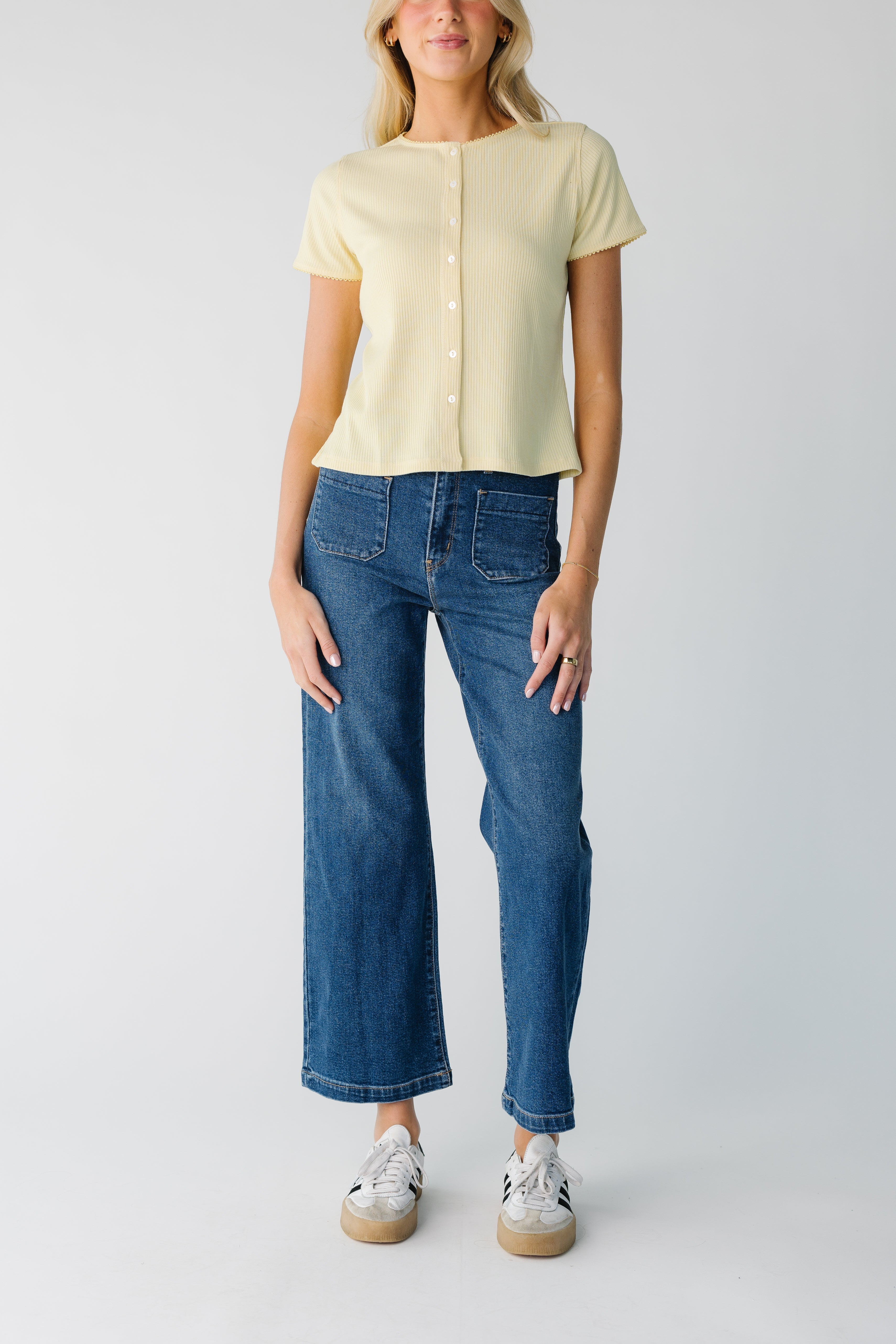Date Time Pocket Wide Leg Denim