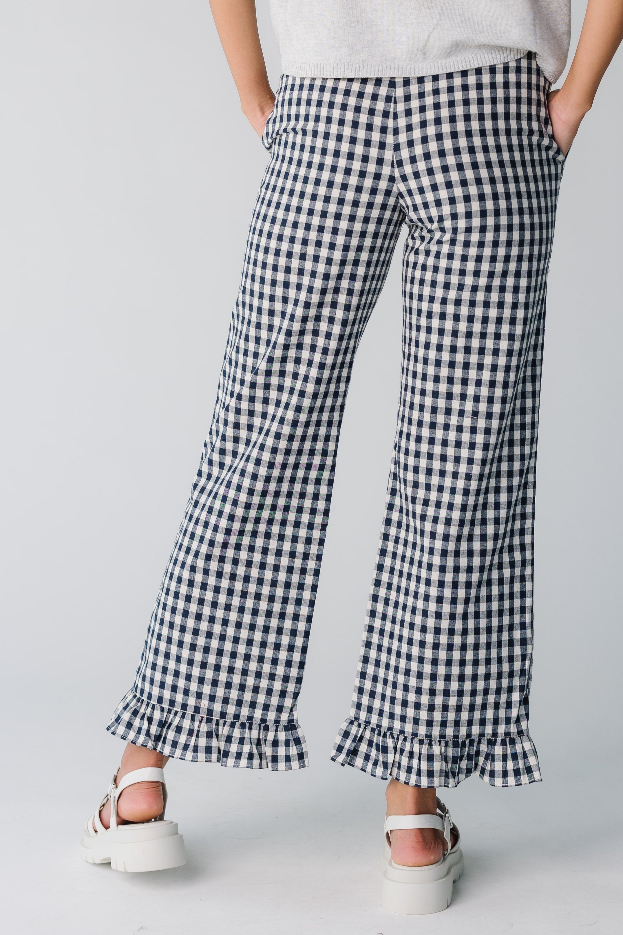 Gingham Checker Travel Pants