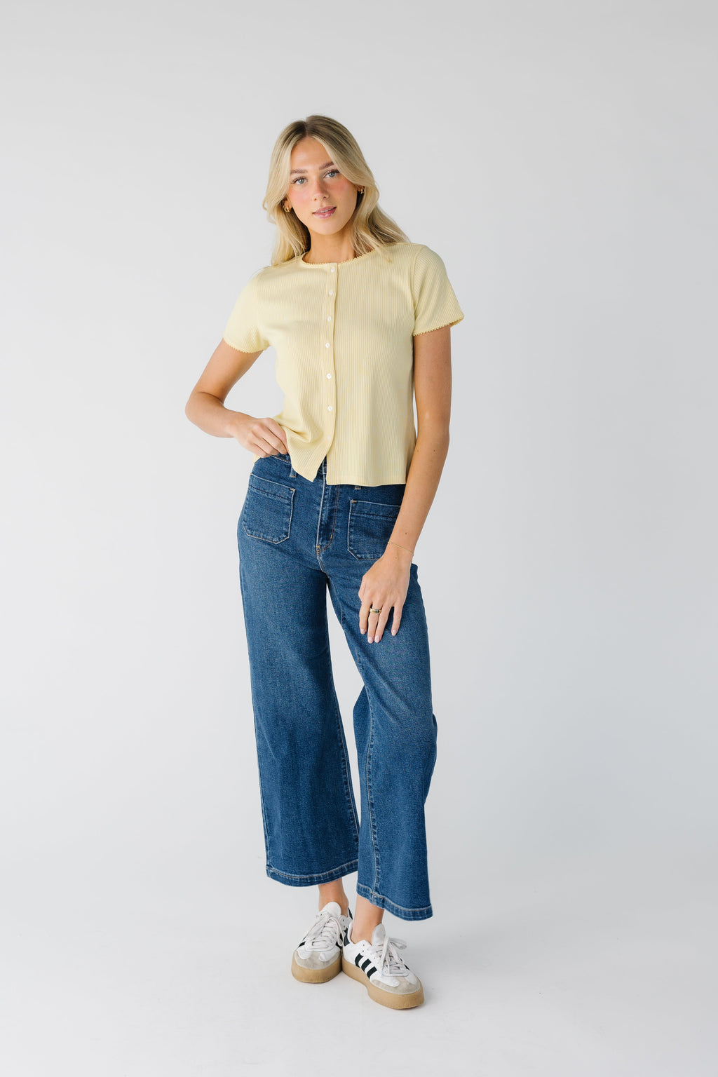 Date Time Pocket Wide Leg Denim