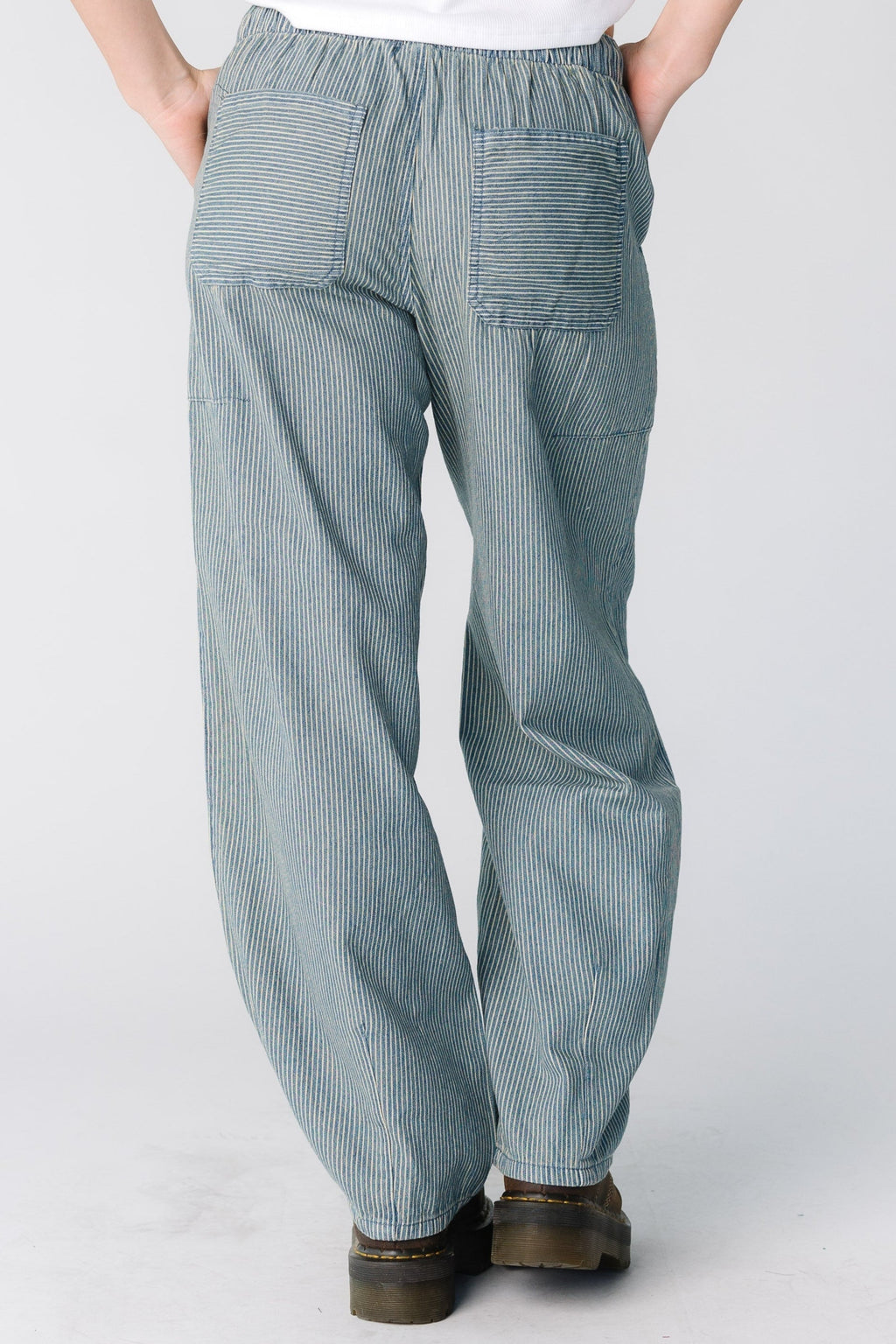 Atlantis Stripe Denim Parachute Pants