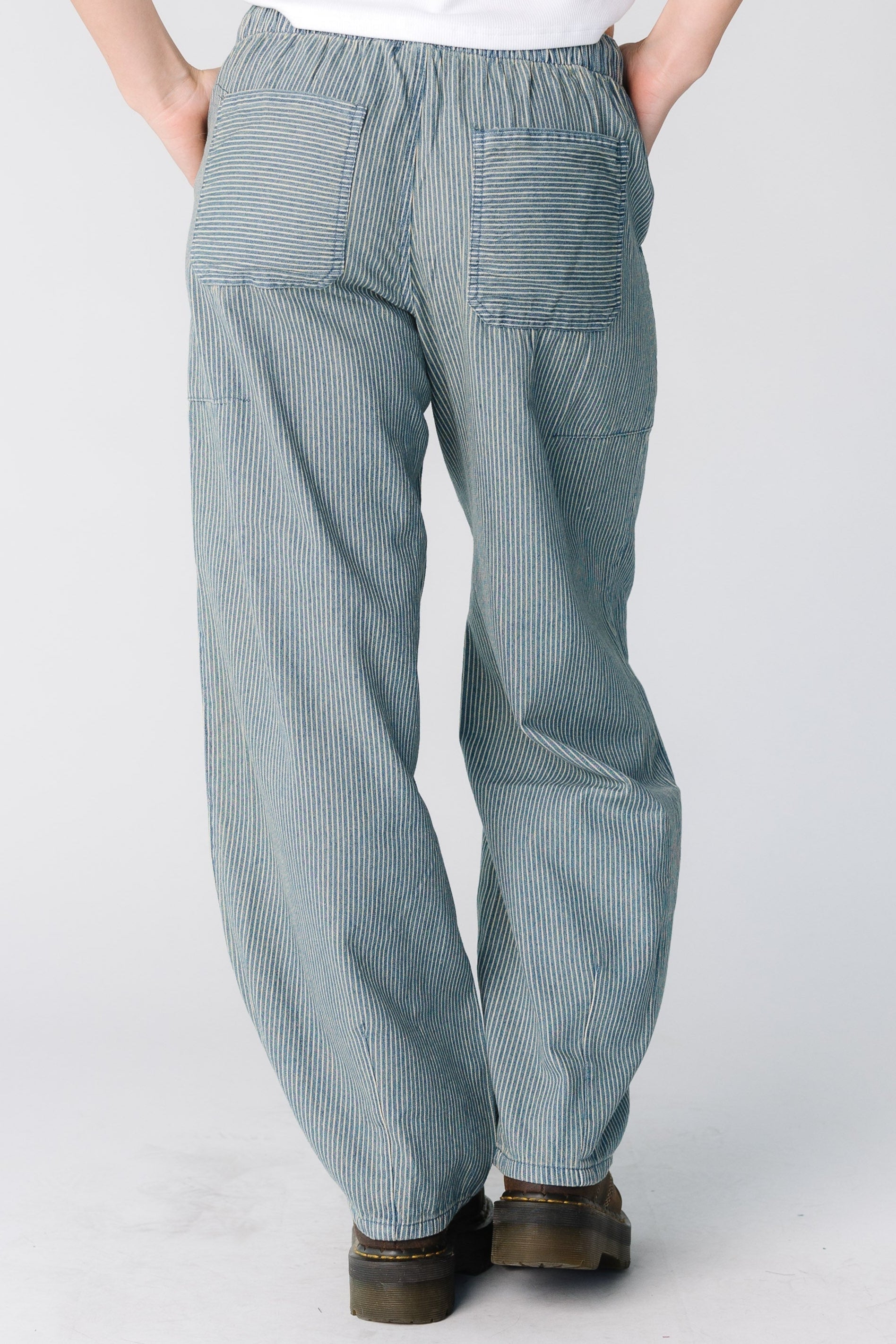 Atlantis Stripe Denim Parachute Pants