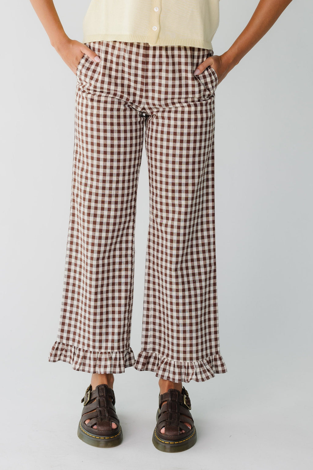 Gingham Checker Travel Pants