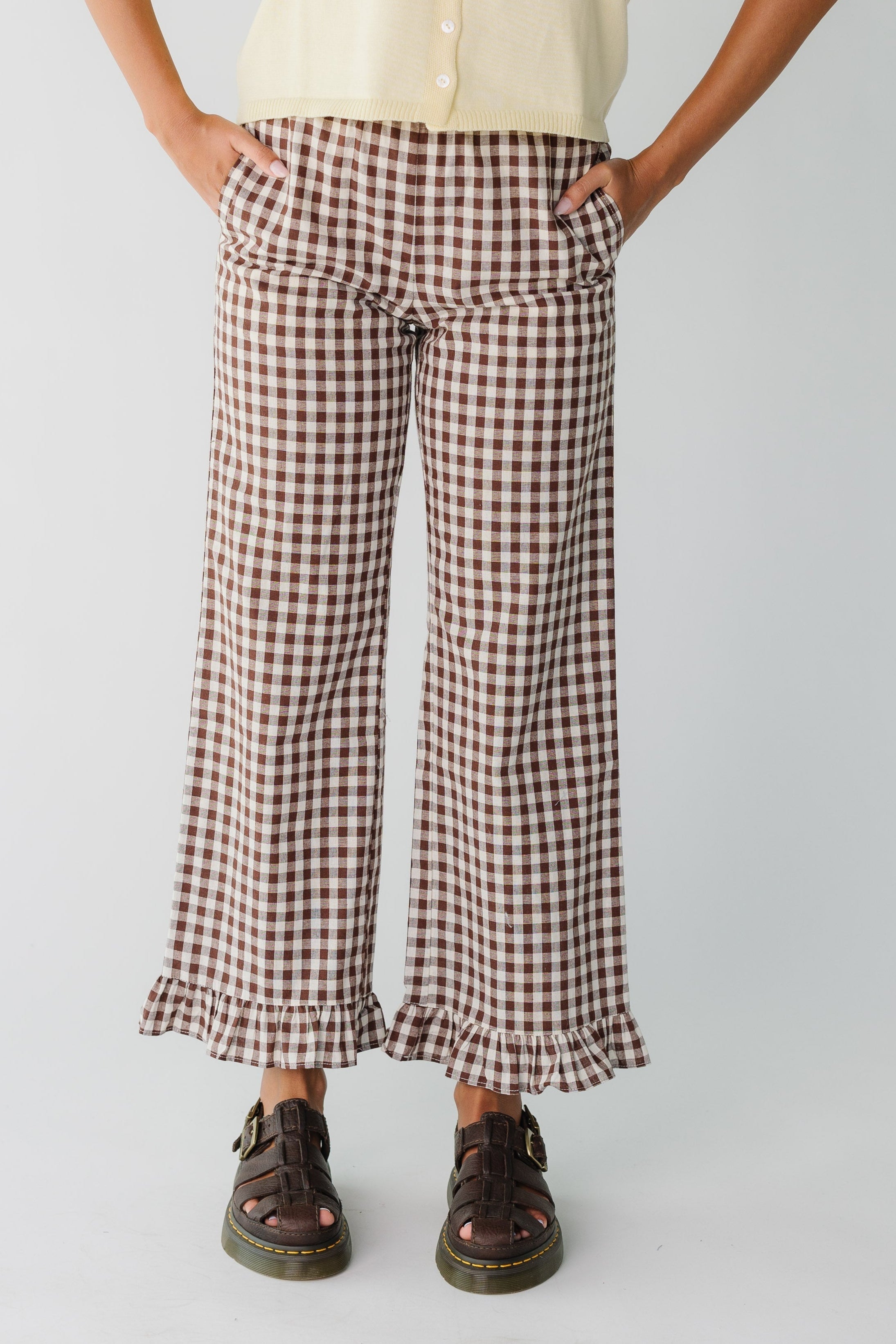 Gingham Checker Travel Pants