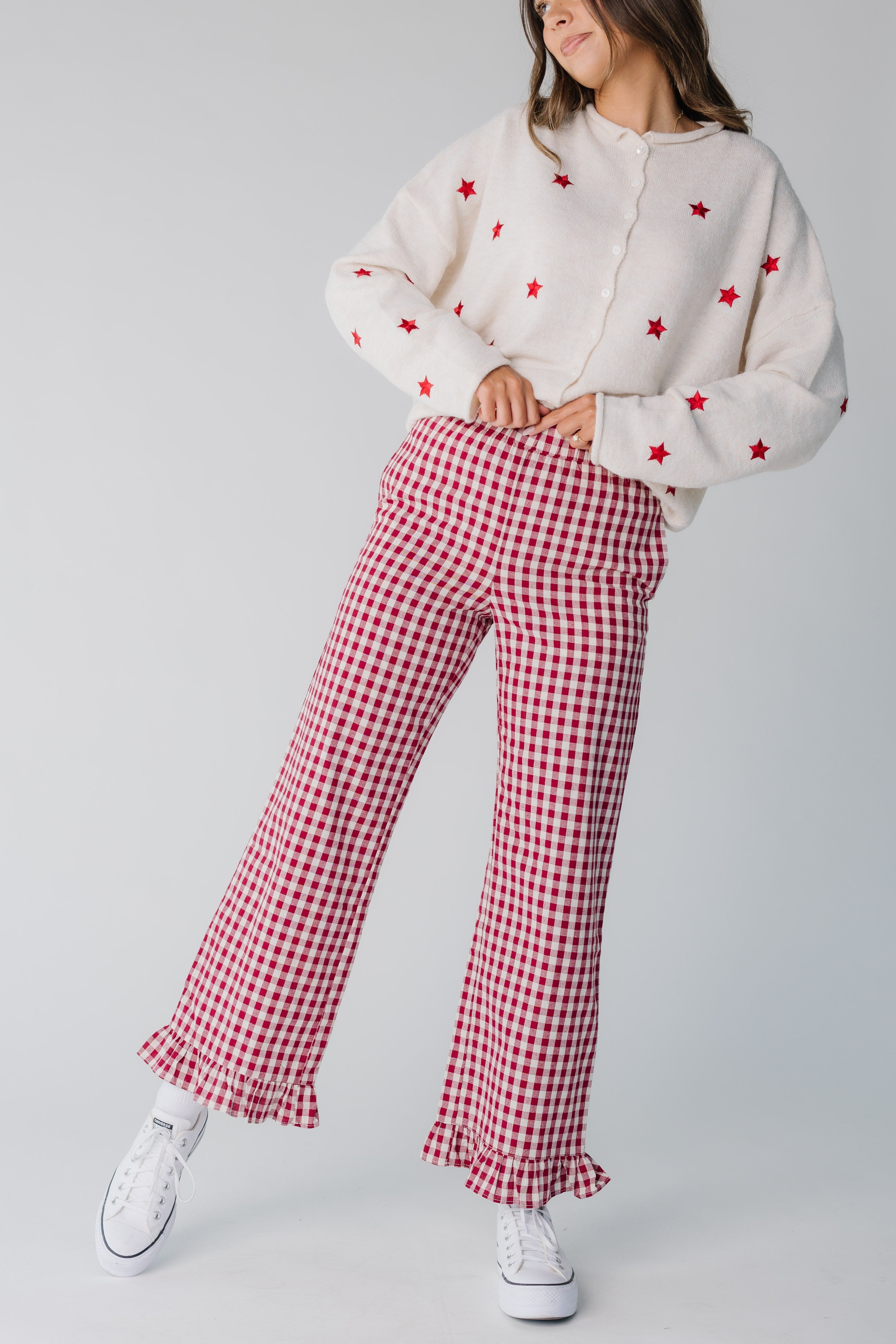 Gingham Checker Travel Pants