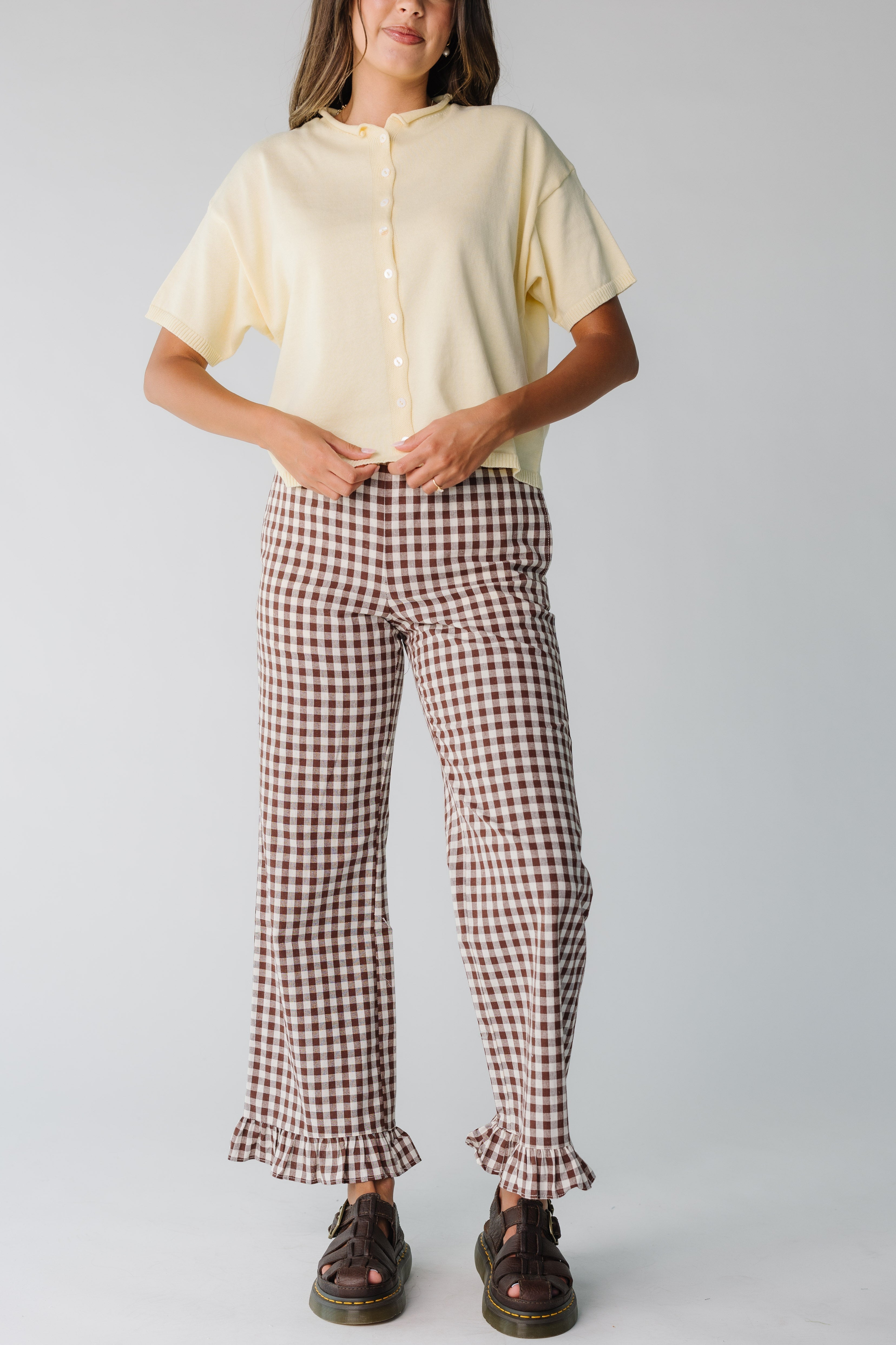 Gingham Checker Travel Pants