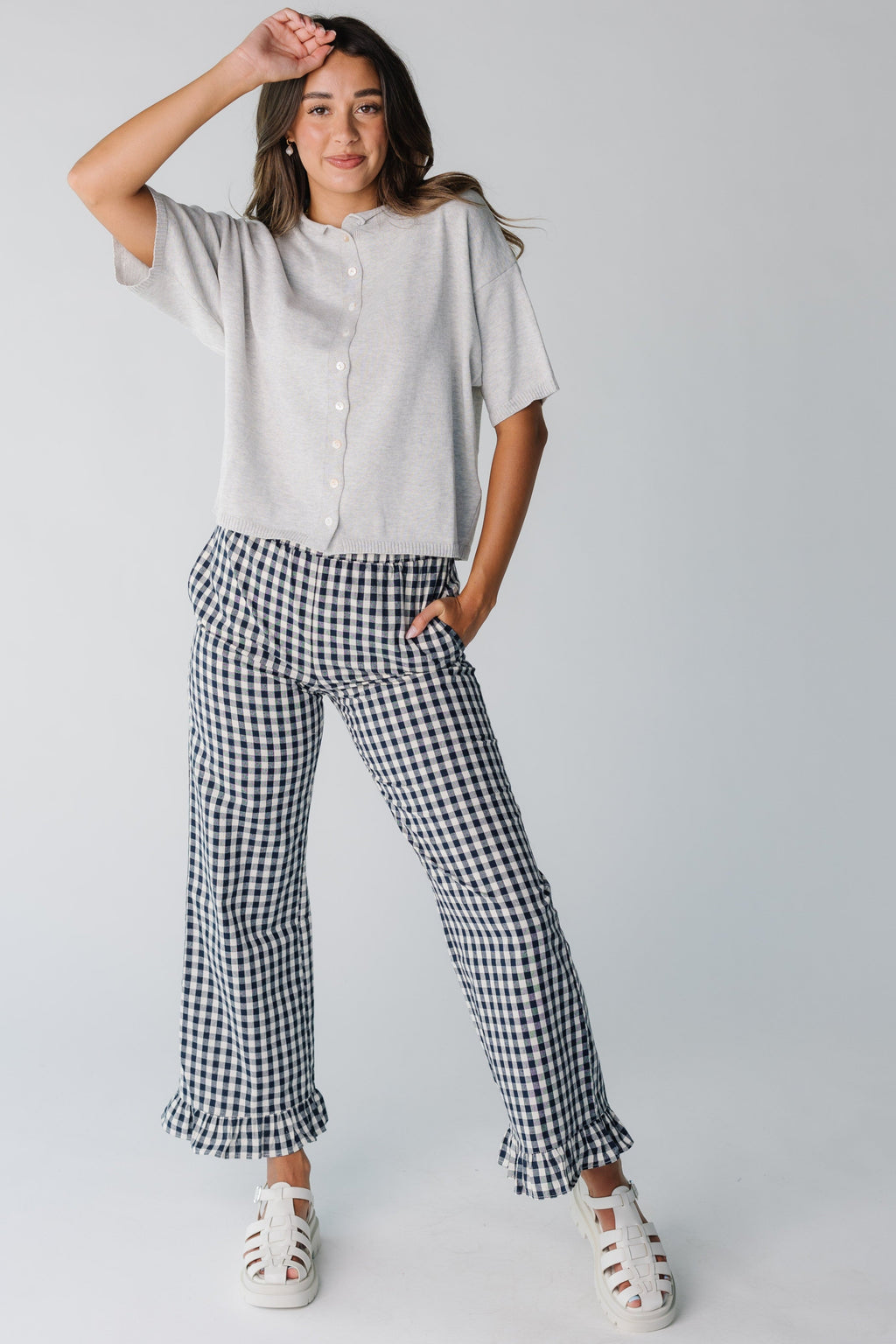 Gingham Checker Travel Pants