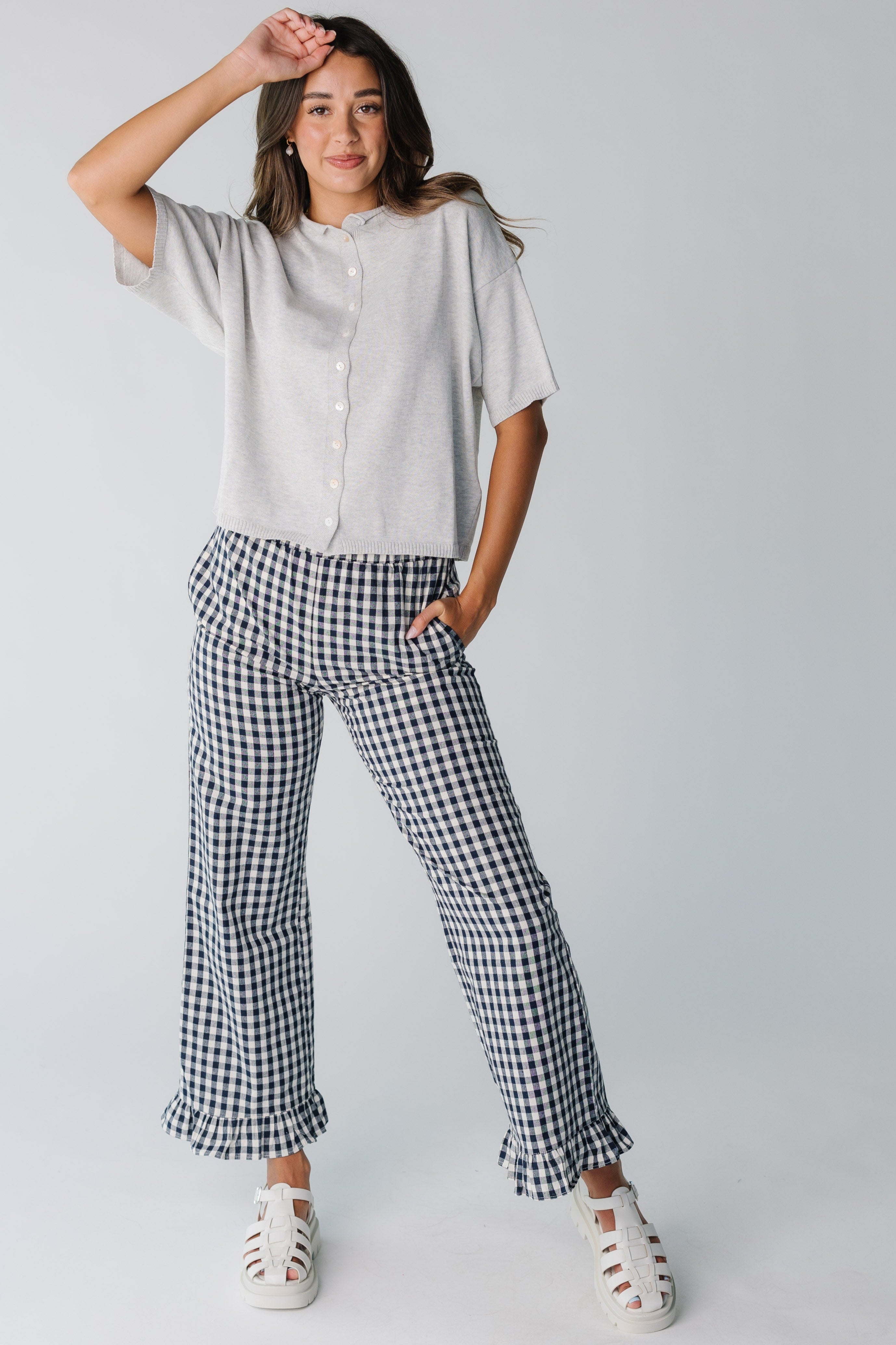 Gingham Checker Travel Pants