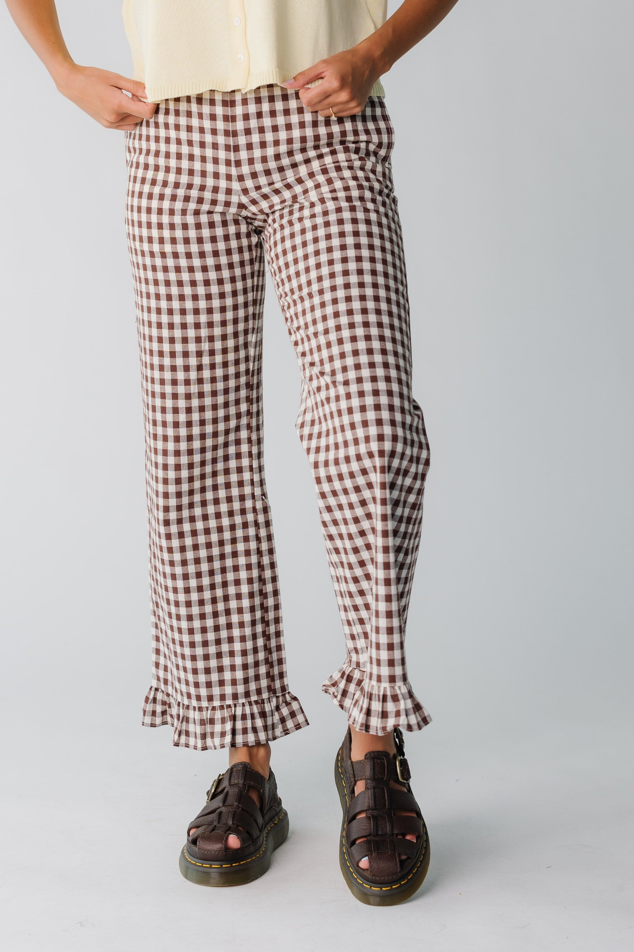 Gingham Checker Travel Pants