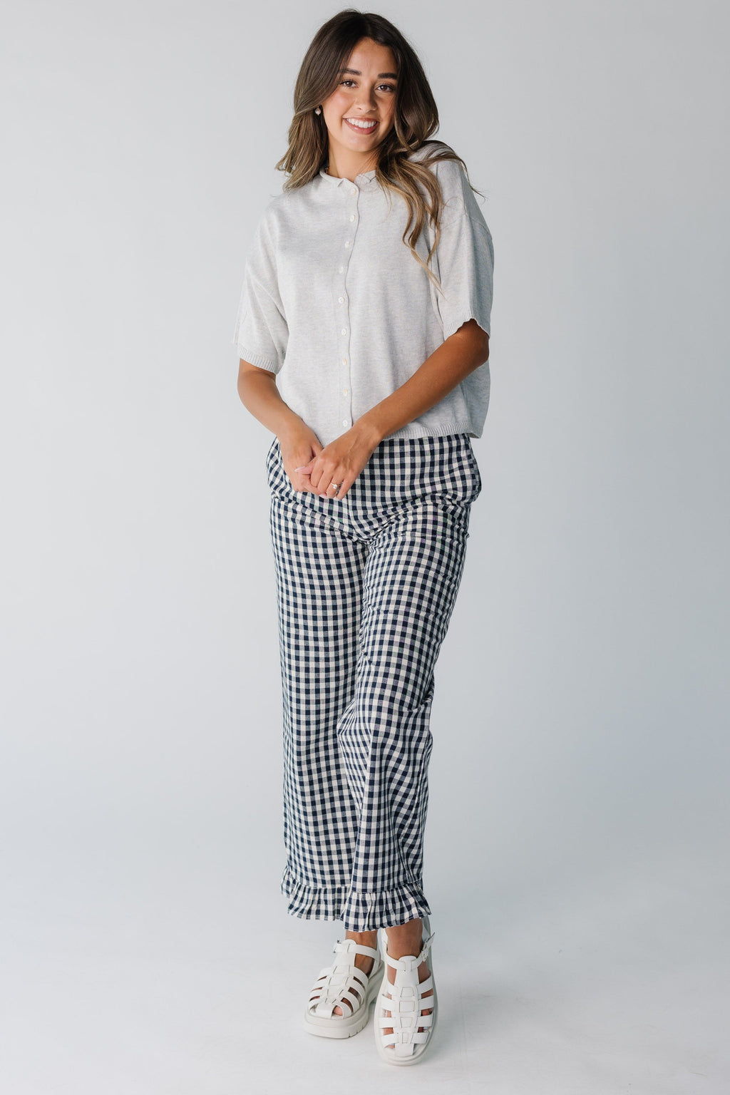 Gingham Checker Travel Pants