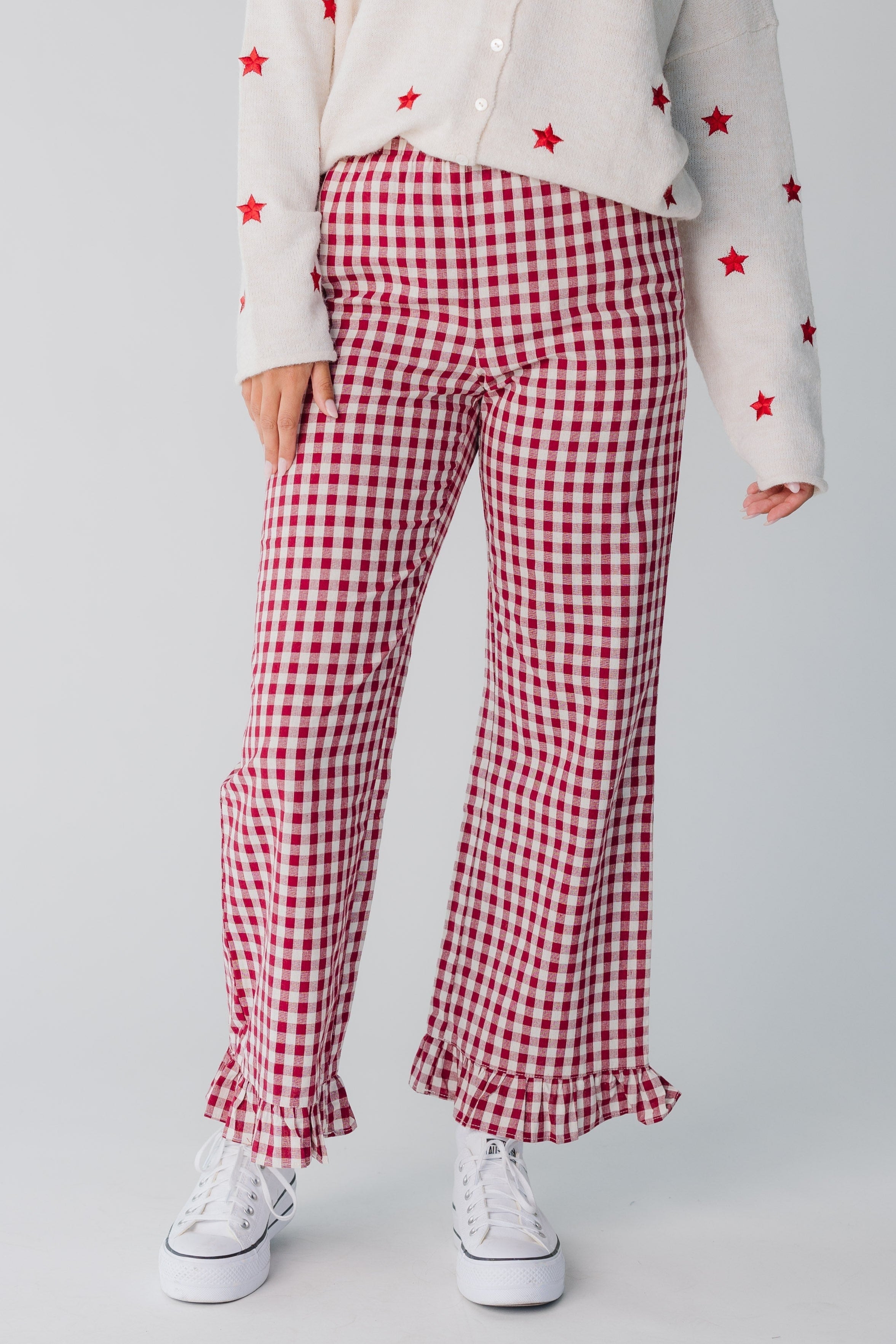 Gingham Checker Travel Pants