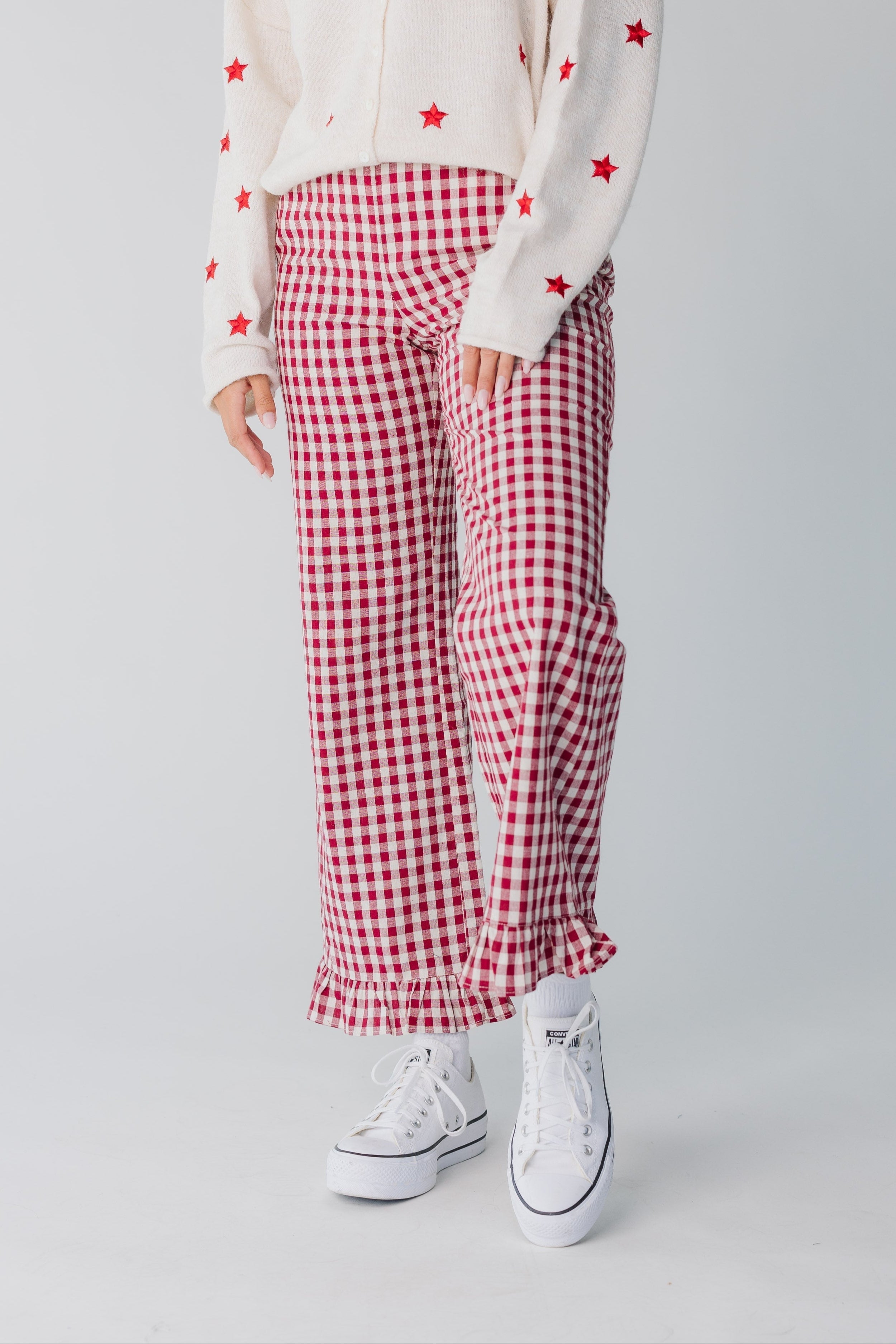 Gingham Checker Travel Pants