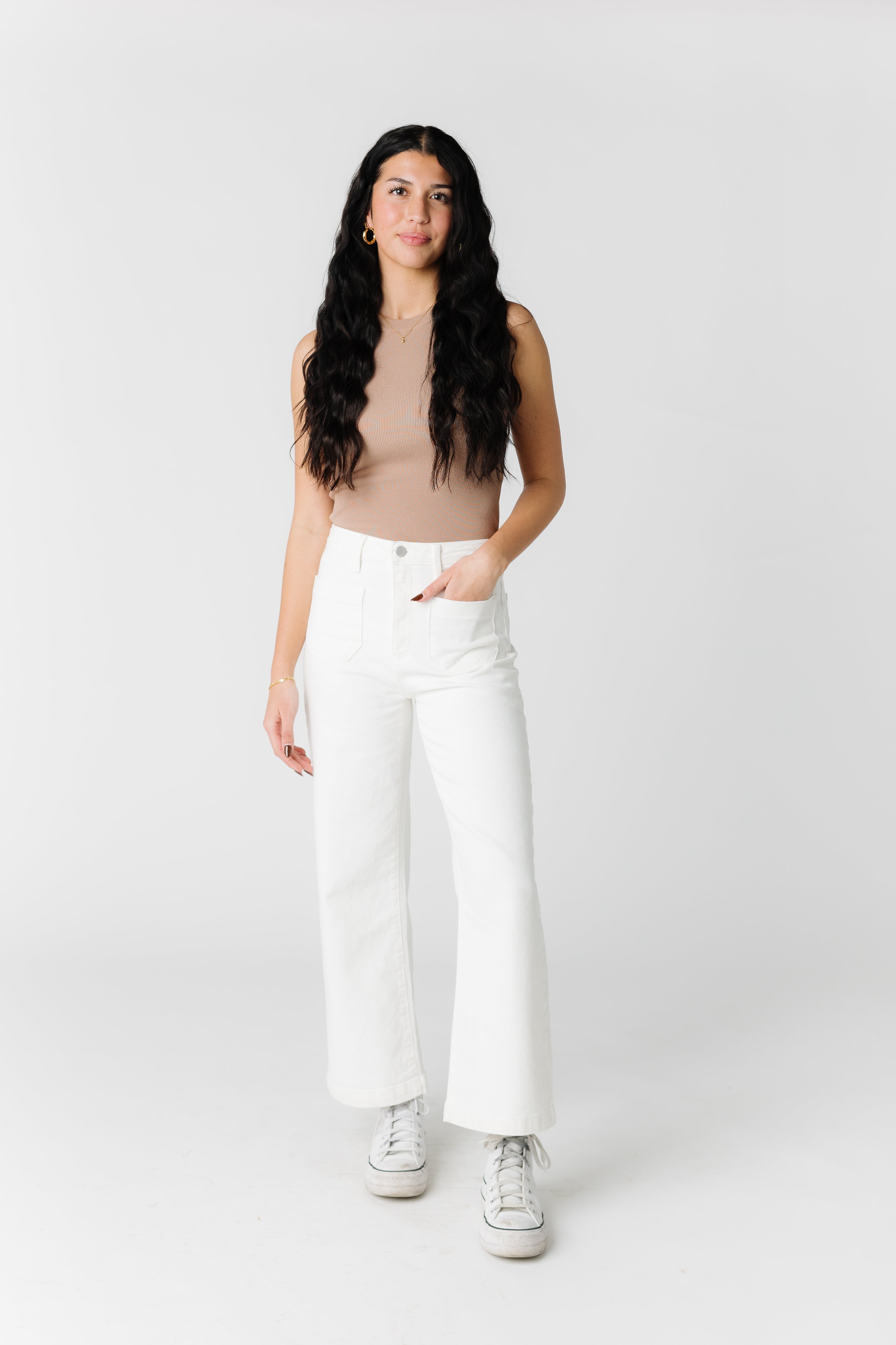 Date Time Pocket Wide Leg Denim