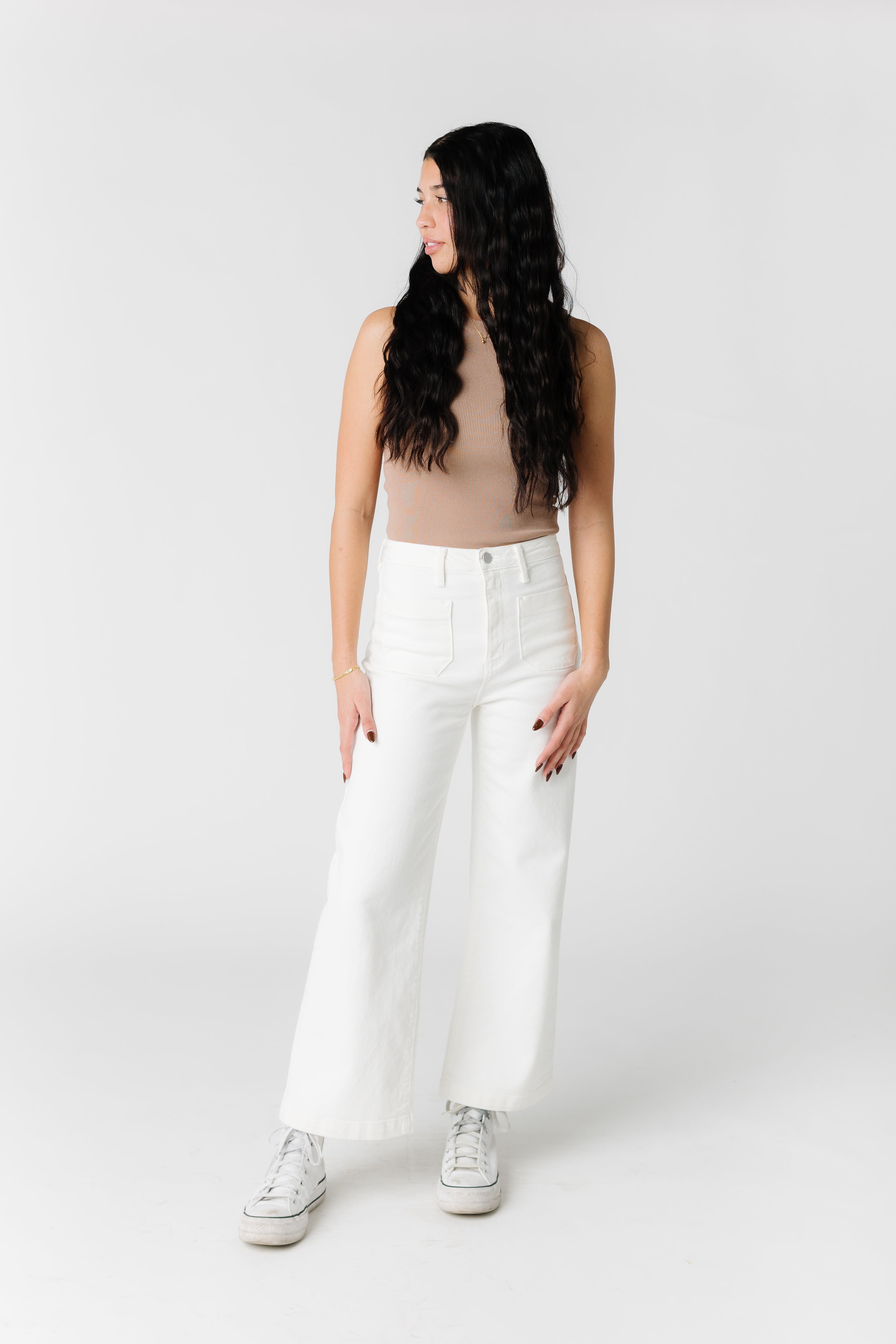 Date Time Pocket Wide Leg Denim