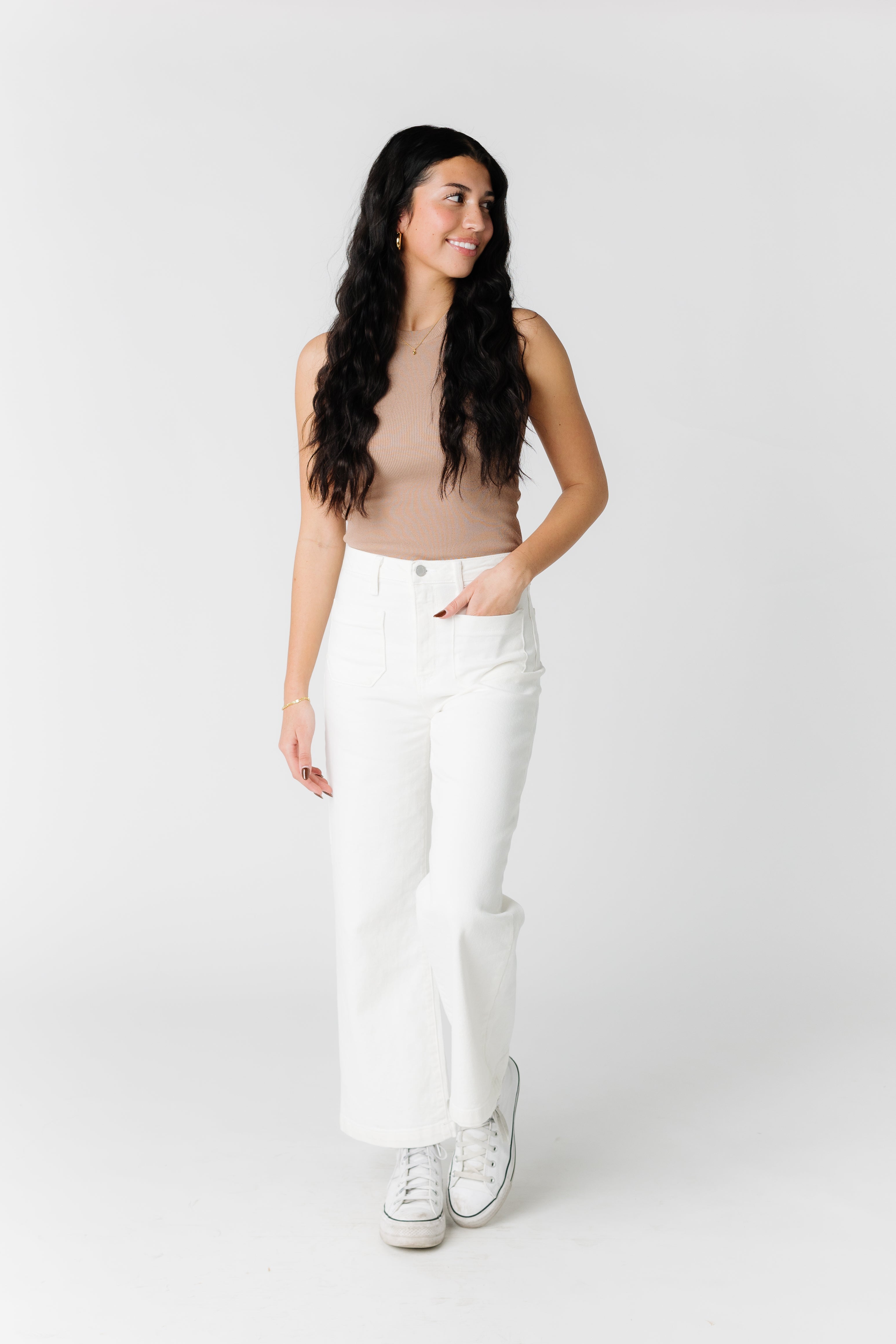 Date Time Pocket Wide Leg Denim